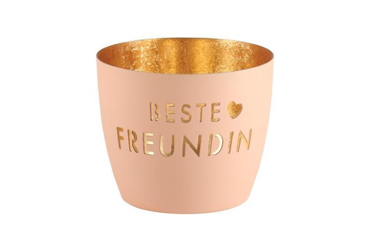 Madras Windlicht "Beste Freundin"